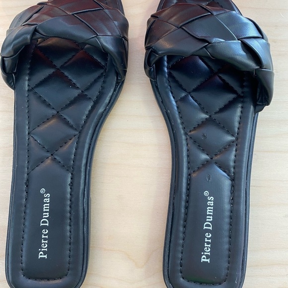 Pierre Dumas Square Heel Basket Weave Sandal size 8 1/2 (EV) - Picture 3 of 14